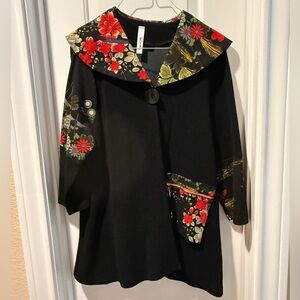 Come N See Black Floral Jacket